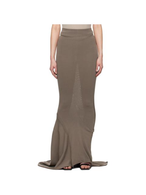 Rick Owens Gray Hollywood Dauphine Maxi Skirt