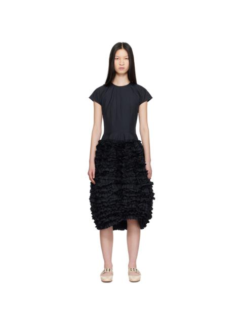 Molly Goddard Navy Nancy Midi Dress