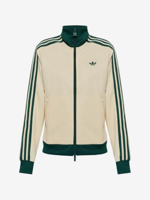 adidas logo-embroidered striped sweatshirt
