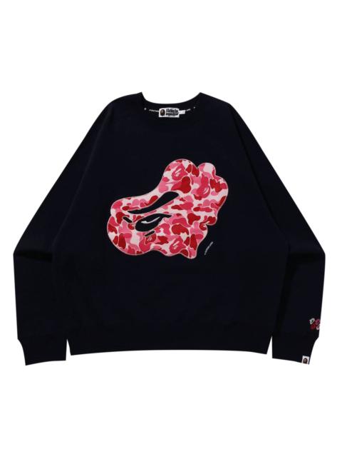 BAPE ABC Camo Patch Relaxed Fit Crewneck 'Navy'