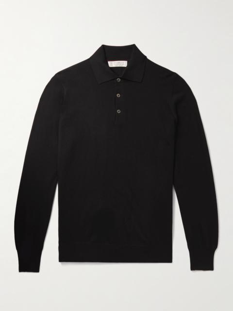 Brunello Cucinelli Virgin Wool and Cashmere-Blend Polo Shirt