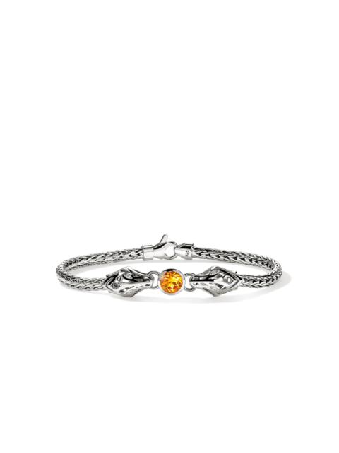 JOHN HARDY Naga Bracelet, Sterling Silver, Citrine, Diamond 3.5MM