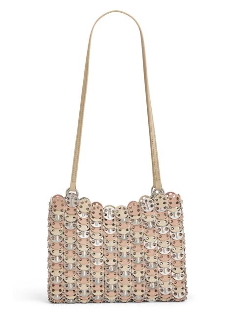rabanne Tricolor Nano Bag - Blush/Silver