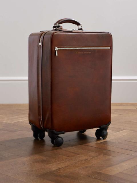 Brunello Cucinelli Full-Grain Leather Carry-On Suitcase