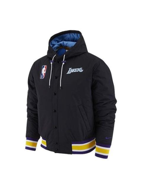 Nike Los Angeles Lakers Casual Sports Hooded Jacket Black DB1989-010