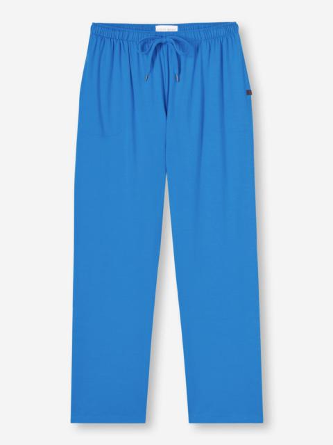 Men's Lounge Trousers Basel Micro Modal Stretch Azure Blue