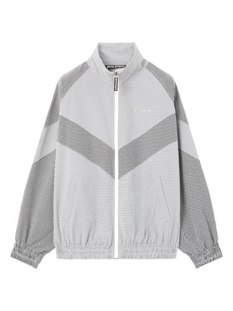 Palm Angels Men's Logo Vichy Track Jacket - Grey Off White
