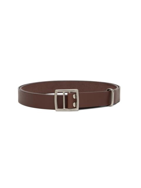 Comme des Garçons Homme Brown Steer Oil Smooth Holeless Belt