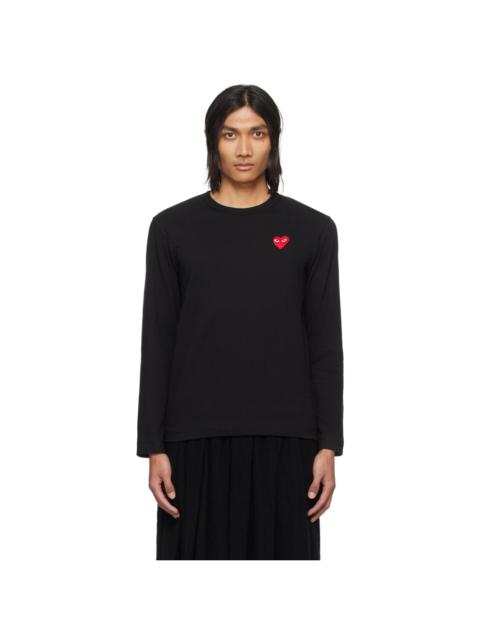 Comme des Garçons PLAY Black Heart Patch Long Sleeve T-Shirt