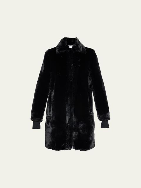 AKRIS Faux-Fur Collared Coat