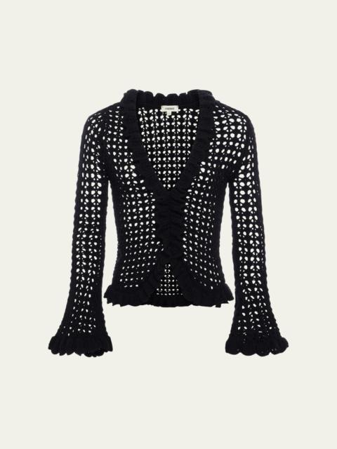 L'AGENCE Solaris Open Stitch Cardigan