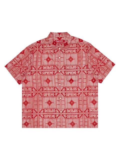 Supreme Supreme Tray Jacquard Short-Sleeve Shirt 'Red'