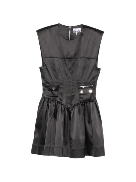 GANNI corset-style mini dress