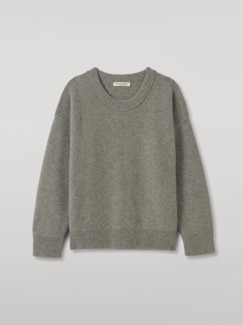 Johnstons of Elgin Maggie Reverse Stitch Grey Cashmere Jumper