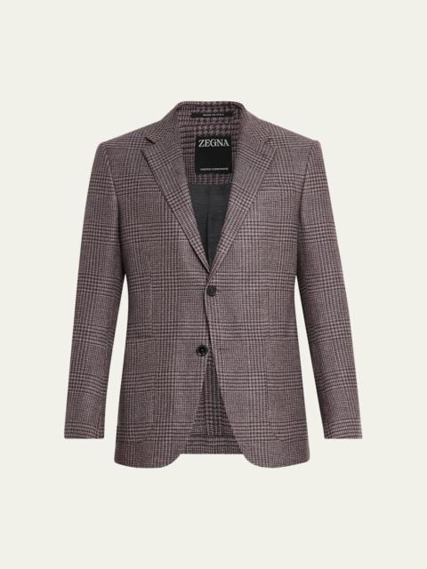 ZEGNA Men's Trofeo Cashmere Glen Plaid Sport Coat