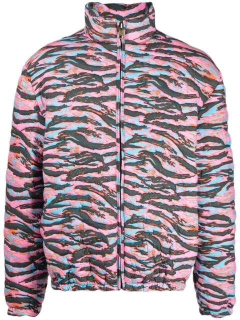 camouflage jacquard padded jacket