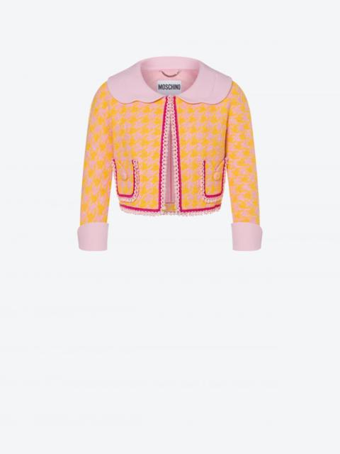 Moschino HOUNDSTOOTH CROPPED JACKET
