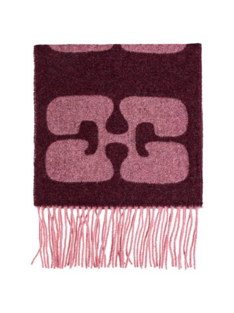 fringe-detailing wool scarf