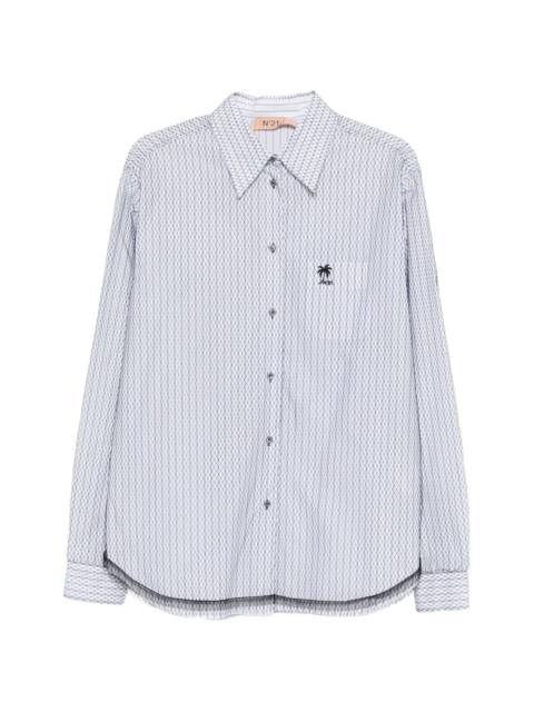 N°21 striped embroidered shirt