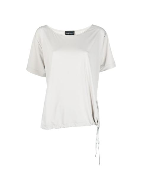 EMPORIO ARMANI side-tie detail T-shirt