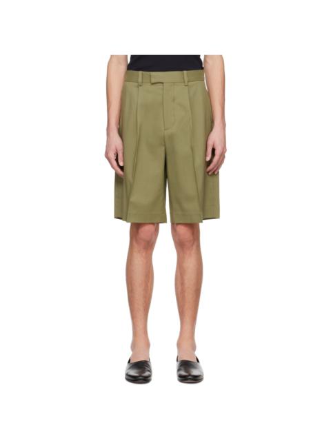 RÓHE Green Pleated Shorts