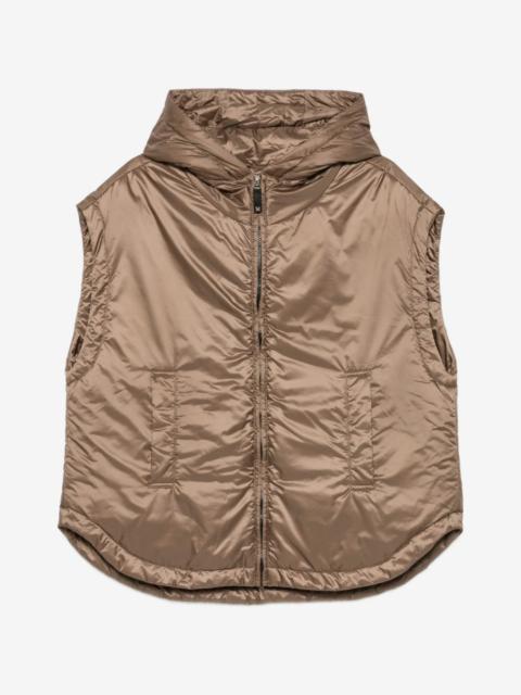 Max Mara hooded sleeveless jacket