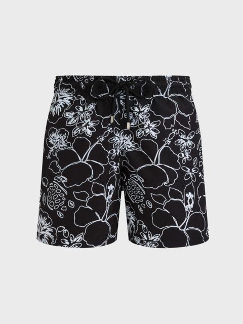 Vilebrequin MEN SWIM SHORTS TROPICAL TURTLES INK