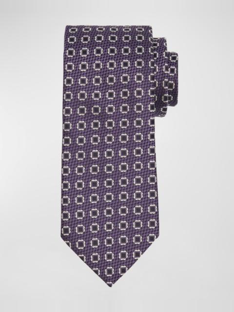 ZEGNA Men's Geometric Silk Tie