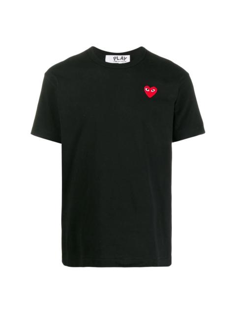 Comme des Garçons PLAY UNISEX SHORT SLEEVE T SHIRT RED HEART - BLACK