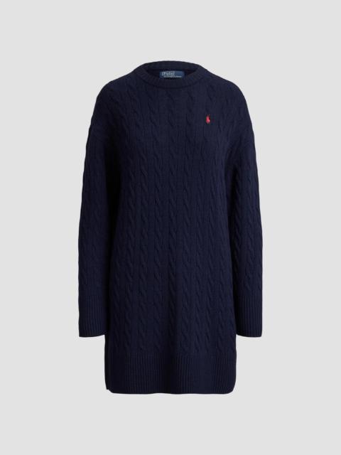 Polo Ralph Lauren Women's Cable-Knit Wool-Cashmere Sweater Dress - Hunter Navy