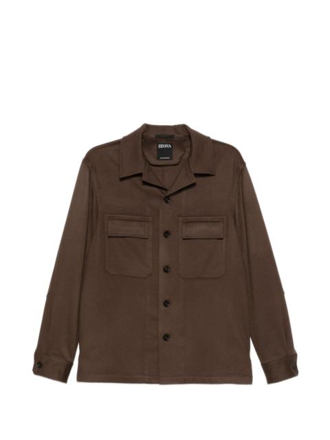 ZEGNA button flap pocket shirt