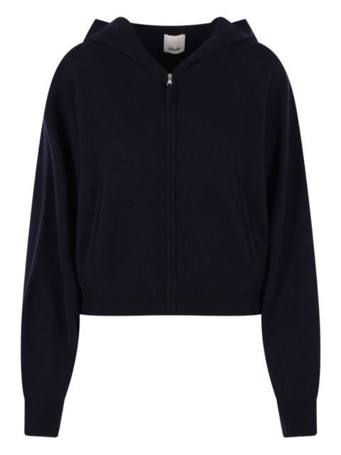 Allude zip-fastening hoodie