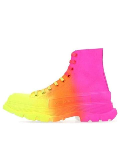 Alexander McQueen (WMNS) Alexander McQueen Tread Slick Boots 'Yellow Orange Pink' 685697W4MVS7115