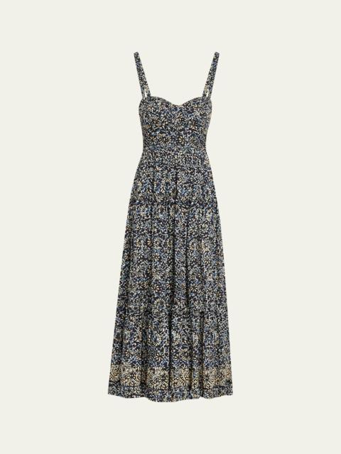 ULLA JOHNSON Ophelia Sleeveless A-Line Midi Dress