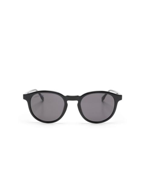 LACOSTE logo-engraved round-frame sunglasses