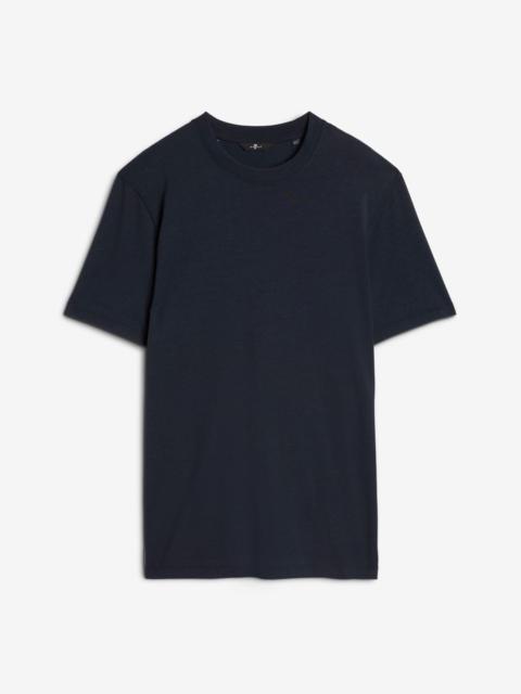 7 For All Mankind Lyocell Crewneck Tee in Navy