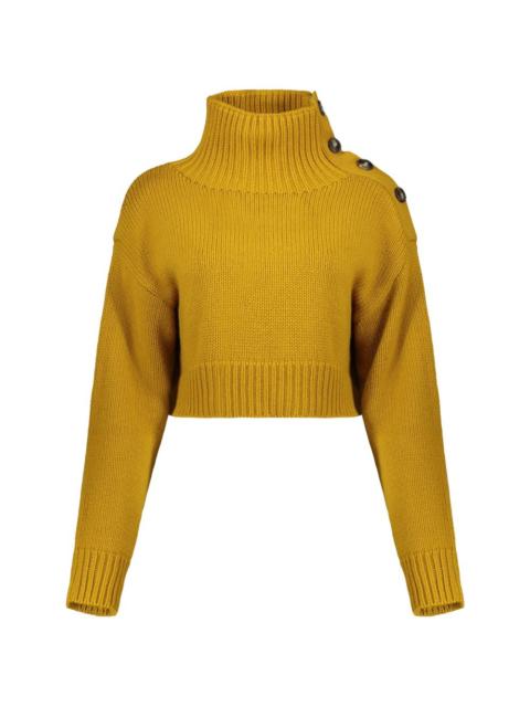Yves Salomon high-collar cropped sweater