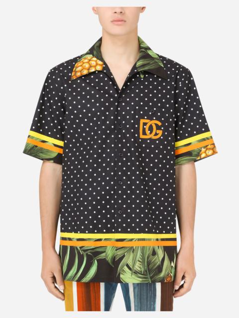 Dolce & Gabbana Cotton Hawaiian shirt with Flower print