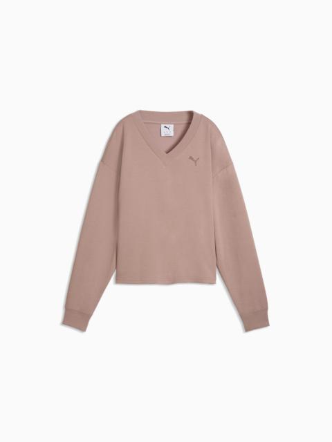PUMA PUMA Elevated Essentials Women's V-Neck Sweatshirt