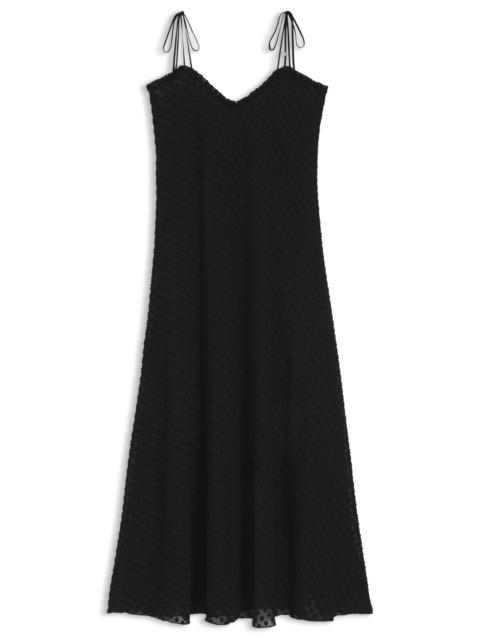 HUGO SPAGHETTI-STRAP DRESS WITH DEVORÉ DOT PATTERN
