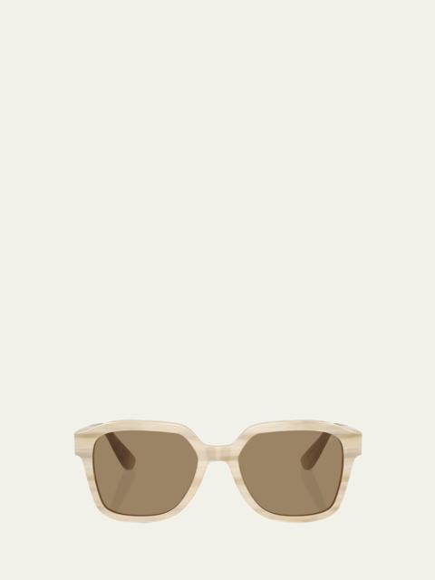 Brunello Cucinelli Modern Acetate Square Sunglasses