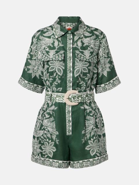 FARM RIO Miranda printed linen romper