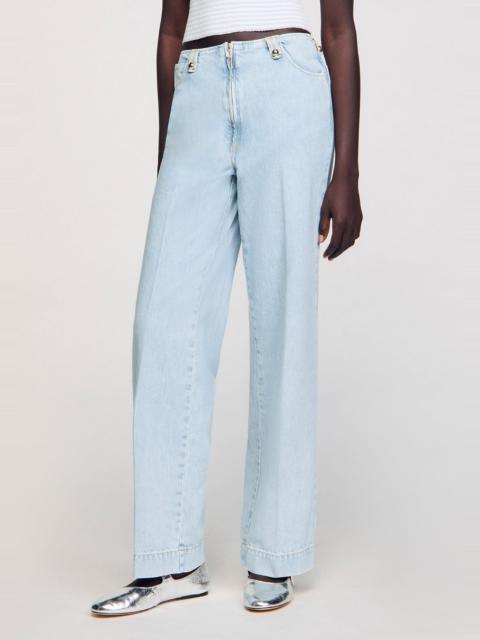Sandro FADED WIDE-LEG JEANS