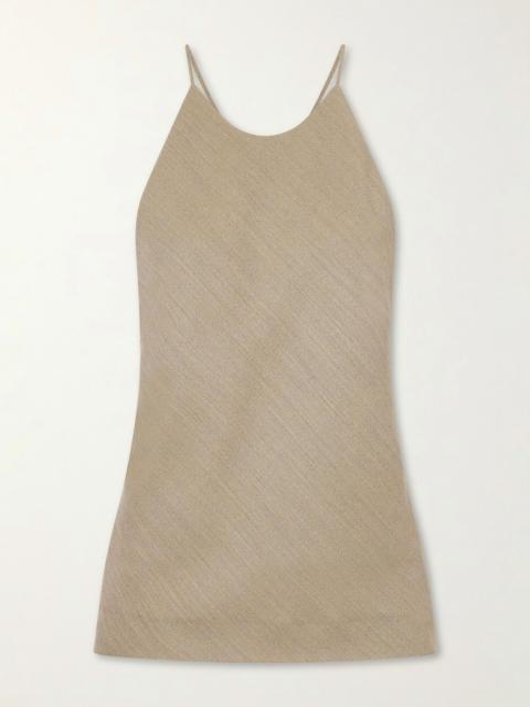 Calvin Klein Collection Erin wool-blend twill tank Beige