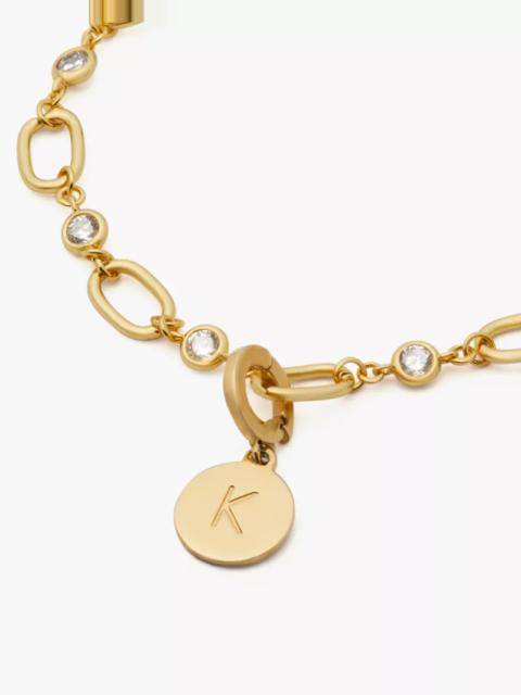kate spade One In A Million Chain & Crystal Line Bracelet