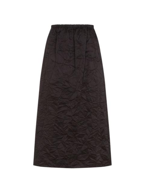 Carven crinkled-effect A-line midi skirt