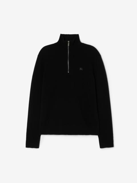 Burberry Cashmere Blend Half-zip Sweater