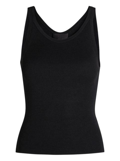 NILI LOTAN Selah ribbed silk top