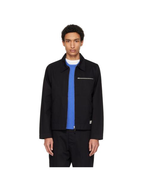 Merz b. Schwanen Black Zipped Twill Jacket