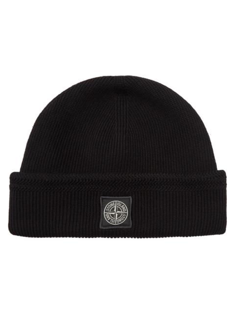 Stone Island Stone Island Compass Logo-appliquéd Ribbed Cotton-knit Beanie